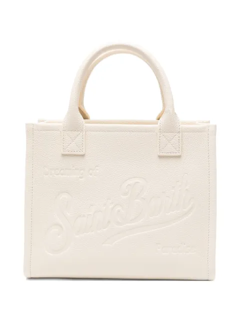 MC2 Saint Barth logo-embossed grained leather tote bag