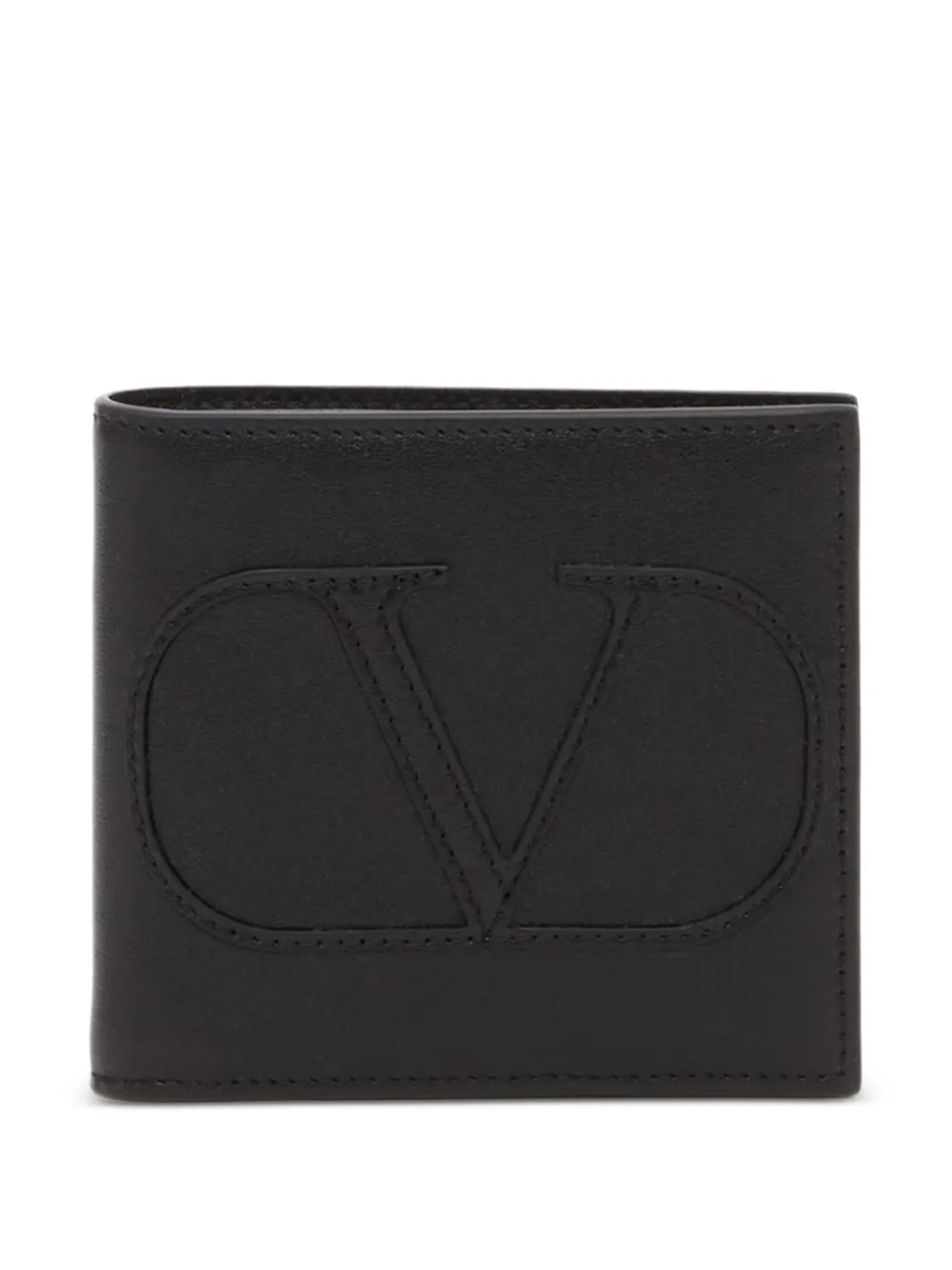 Valentino Garavani Portafoglio VLogo Signature XL in pelle di vitello - Nero