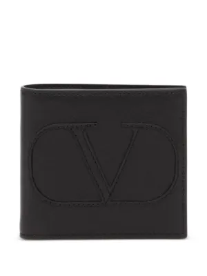 ☆美品☆VALENTINO シグネチャー Vロゴ マネークリップ カーフレザー Valentino Garavani Vロゴ レザー マネークリップ 財布 | ブラック
