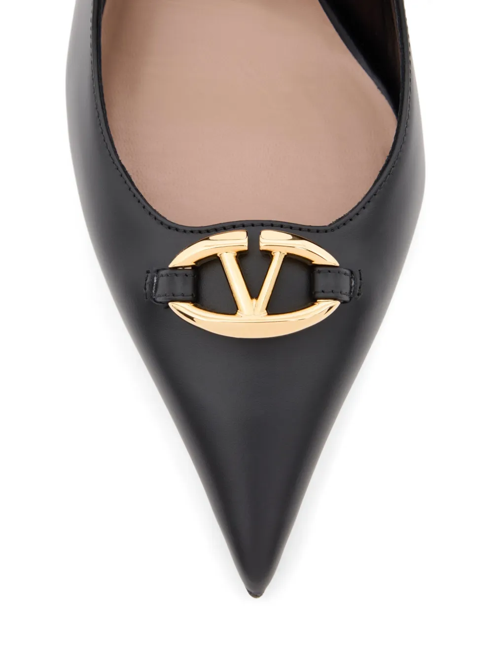 Valentino Garavani Vlogo The Bold Edition kalfsleren slingback pumps 100 mm Zwart