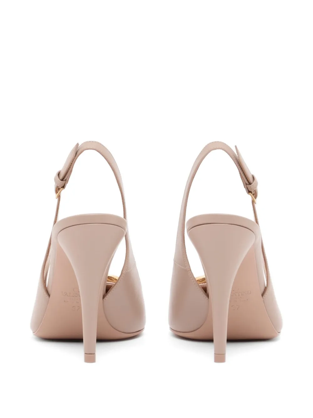 Valentino Garavani Vlogo The Bold Edition kalfsleren slingback pumps 100 mm Beige