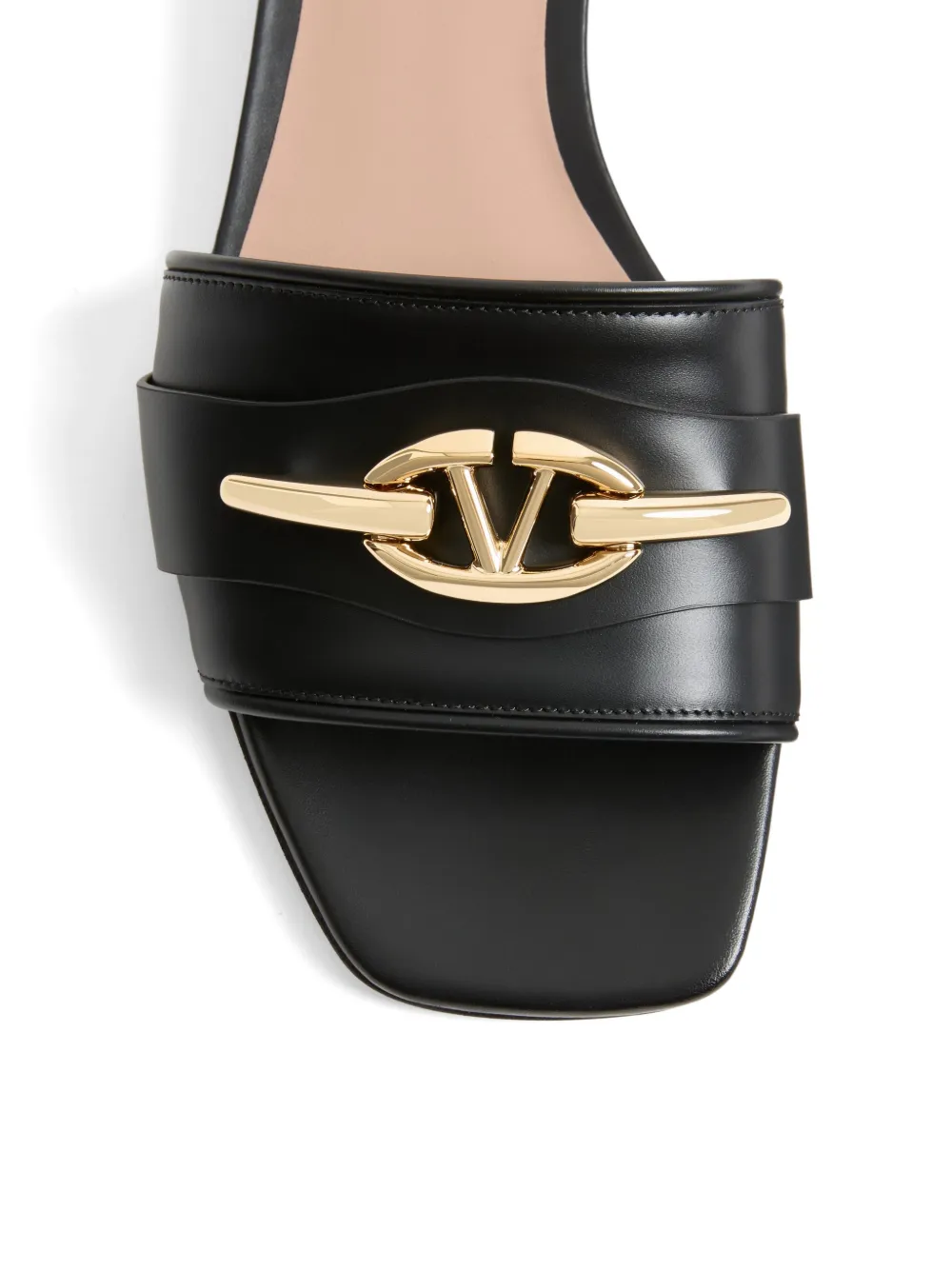 Valentino Garavani VLogo The Bold Edition kalfsleren sandalen Zwart