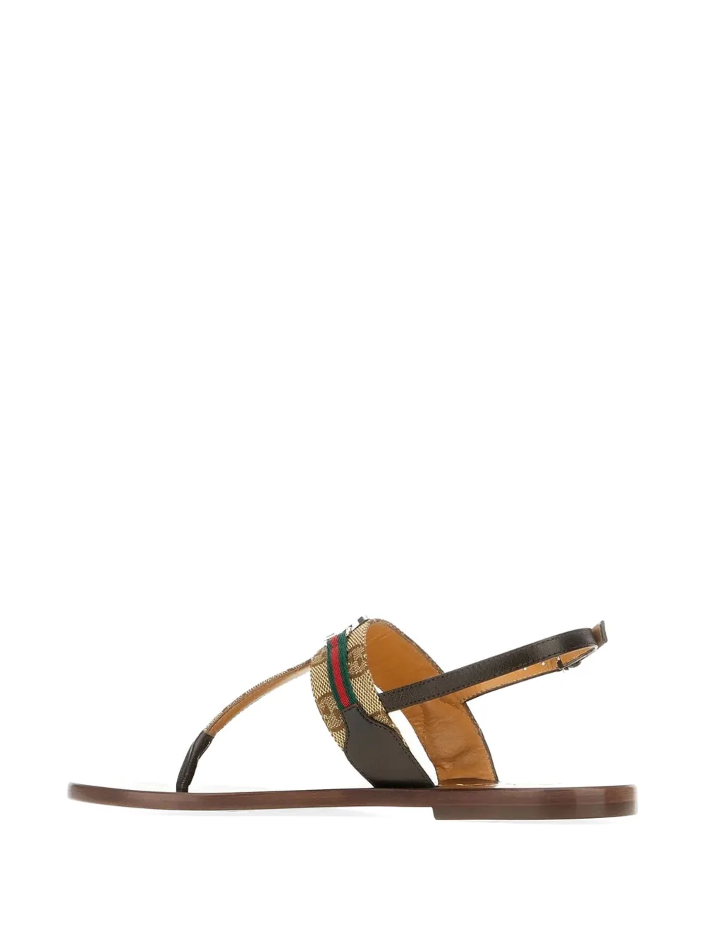 Gucci GG Supreme Web-stripe sandals Beige