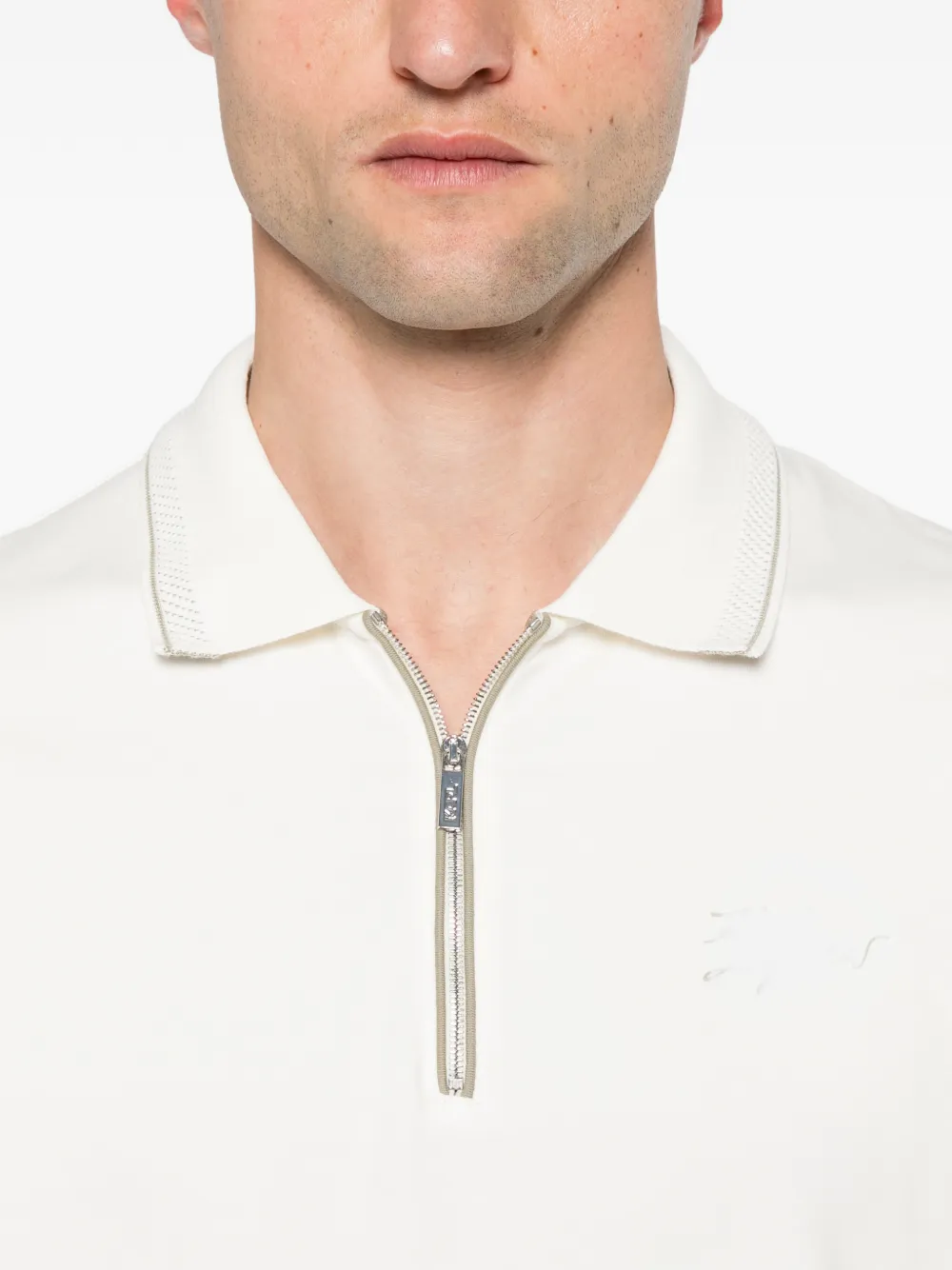 Karl Lagerfeld Poloshirt met rits Beige