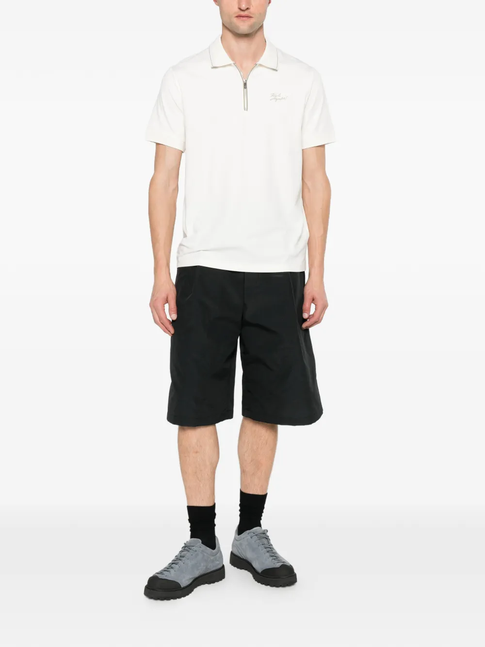 Karl Lagerfeld Poloshirt met rits Beige