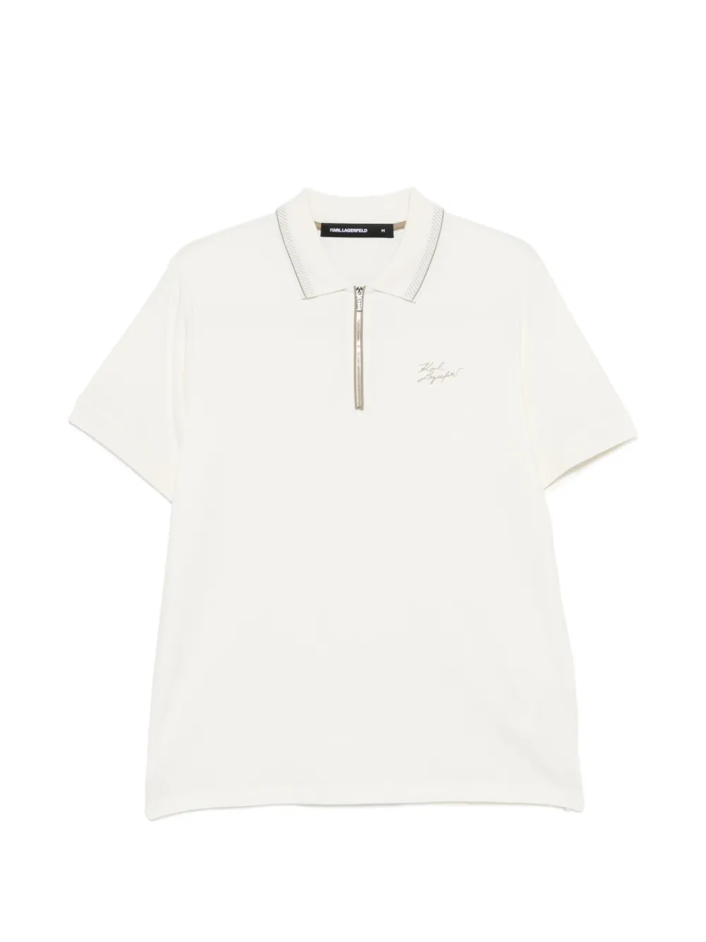 Karl Lagerfeld zip-fastening polo shirt - Toni neutri