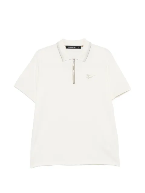 Karl Lagerfeld zip-fastening polo shirt