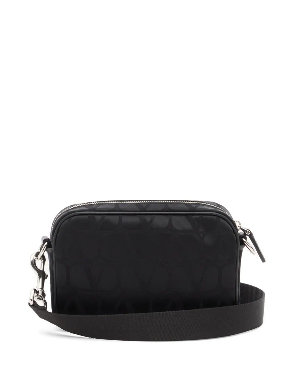 Valentino Garavani Toile Iconographe crossbodytas van technische stof met leren details Zwart