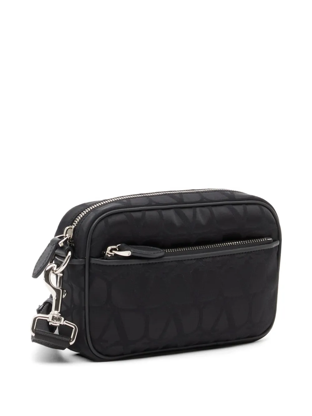 Valentino Garavani Toile Iconographe crossbodytas van technische stof met leren details Zwart
