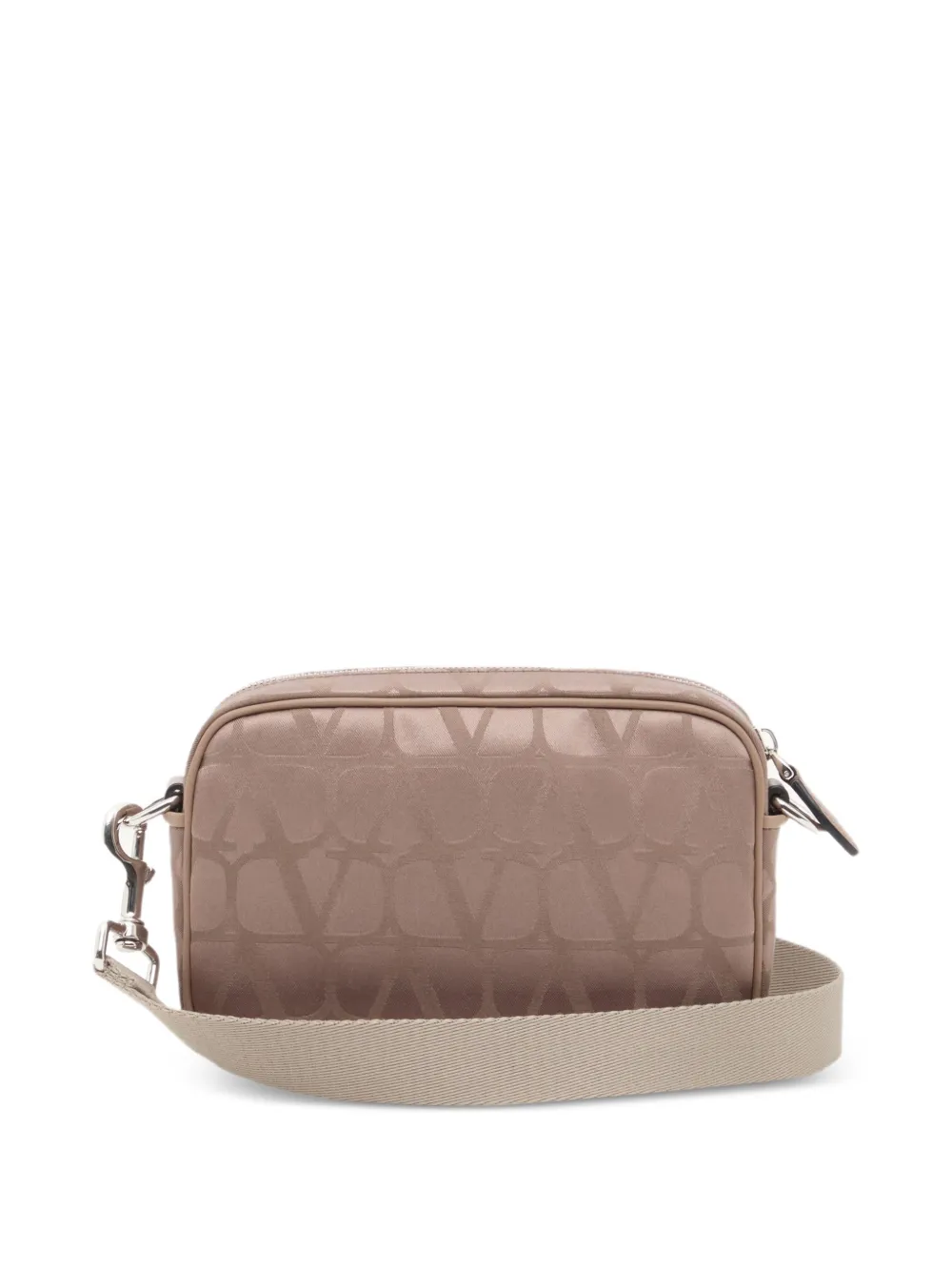  Valentino Garavani Sac Bandoulière Toile Iconographe En Tissu Technique Avec Détails En Cuir - Tons Neutres 