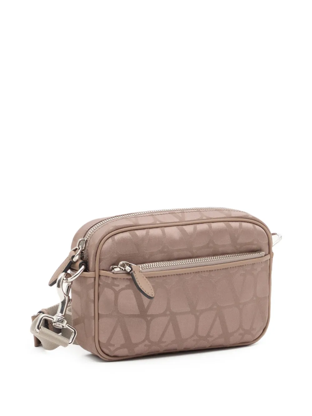  Valentino Garavani Sac Bandoulière Toile Iconographe En Tissu Technique Avec Détails En Cuir - Tons Neutres 