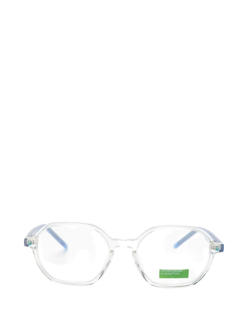 Benetton geometric-frame glasses - Bianco