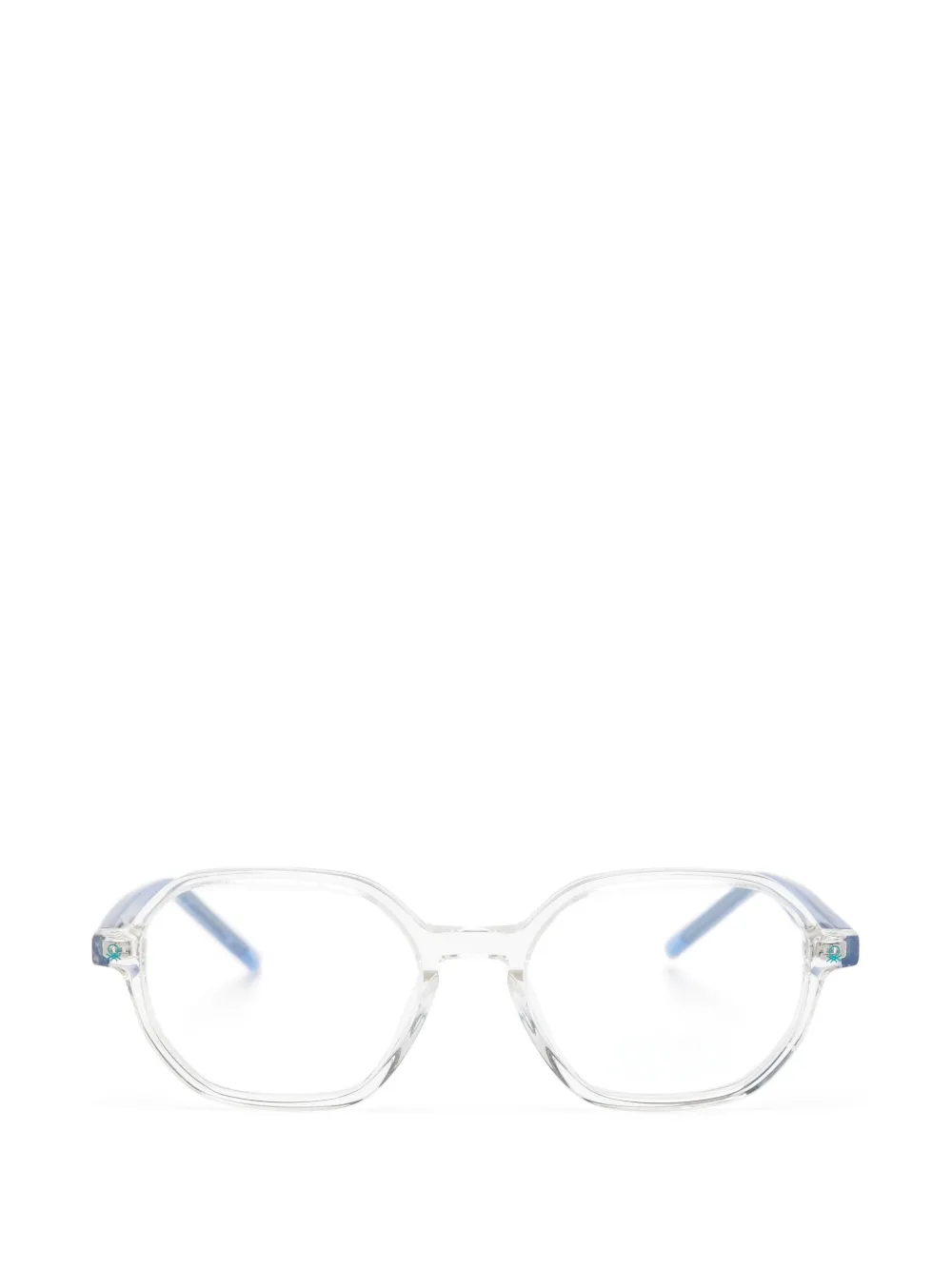 Benetton geometric-frame glasses - Bianco