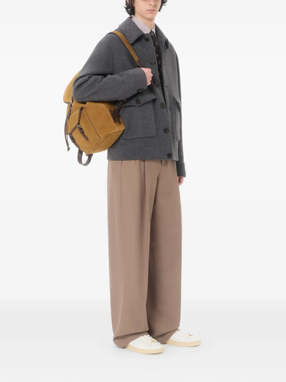 Valentino Garavani Antibes suède rugzak Beige