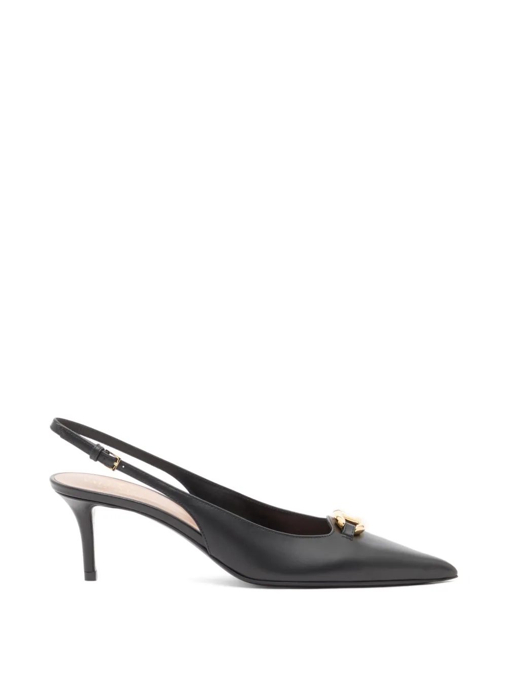 Valentino Garavani VLogo The Bold Edition kalfsleren slingback pumps 60 mm Zwart
