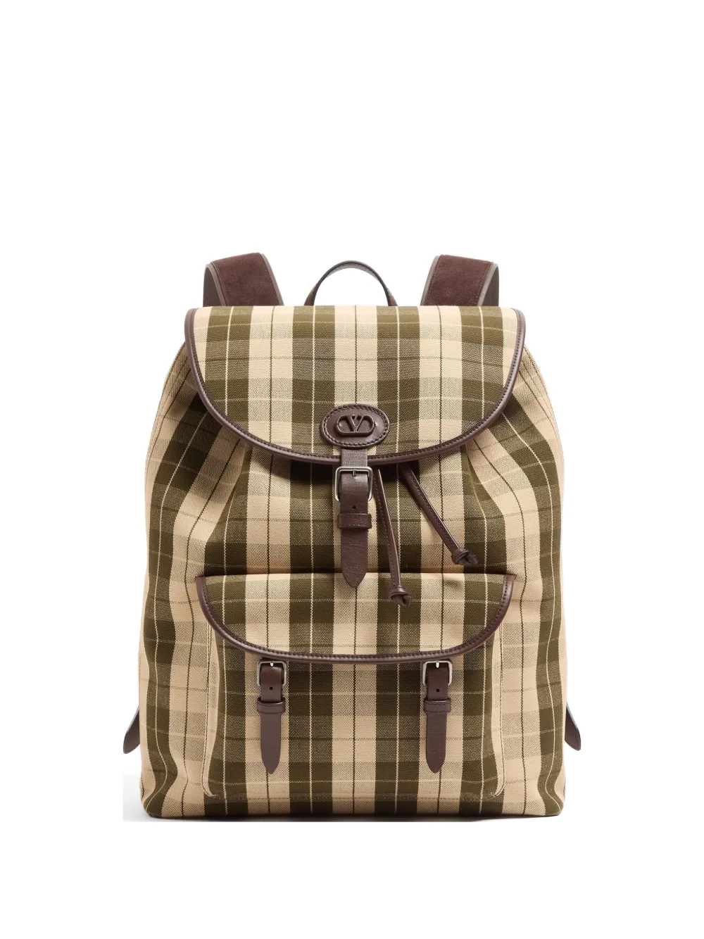 Valentino Garavani Zaino Antibes in tessuto a quadri - Toni neutri