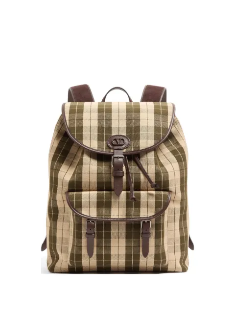 Valentino Garavani Antibes backpack in check fabric