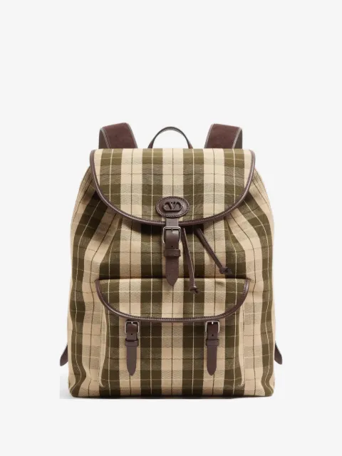Valentino Garavani Antibes backpack in check fabric