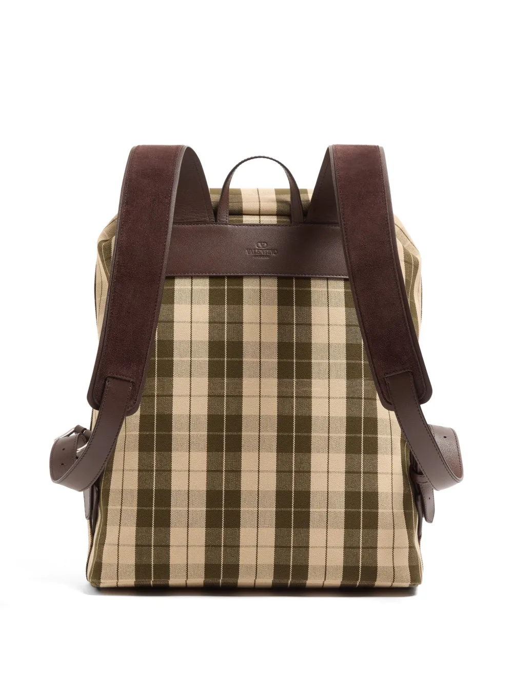 Valentino Garavani Antibes geruite rugzak Beige