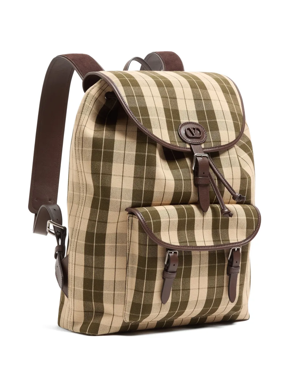 Valentino Garavani Antibes geruite rugzak Beige