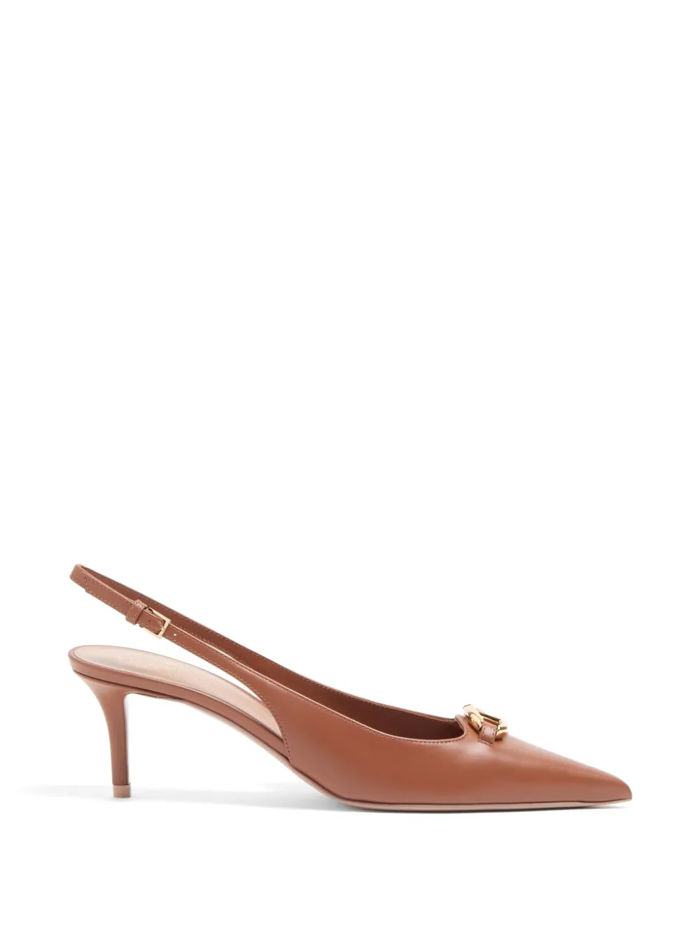Valentino Garavani VLogo The Bold Edition kalfsleren slingback pumps 60 mm Bruin