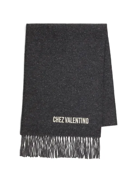 Valentino Garavani wool scarf with VLogo embroidery