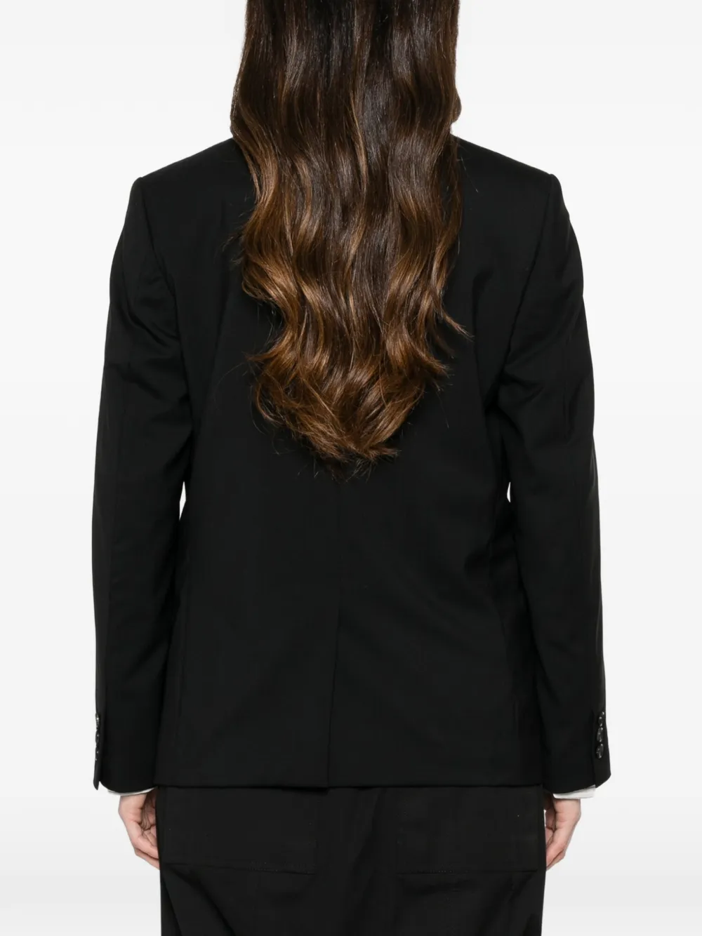 Comme Des Garçons Blazer met enkele rij knopen Zwart