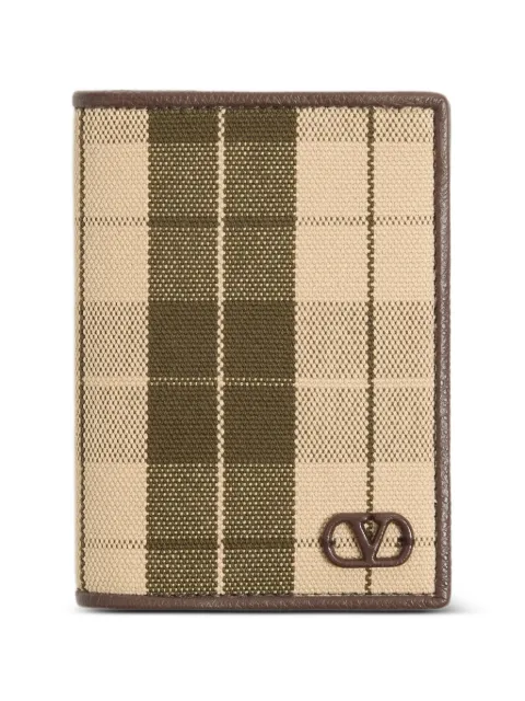 Valentino Garavani VLogo Signature cardholder in checked fabric