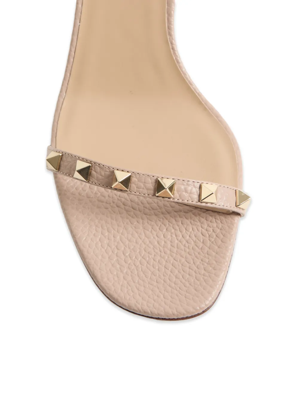 Valentino Garavani Rockstud kalfsleren sandalen met elandenprint en bandjes 60 mm Beige