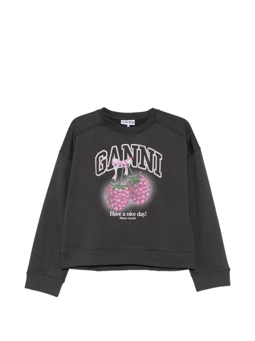 GANNI Isoli graphic-print sweater - Schwarz