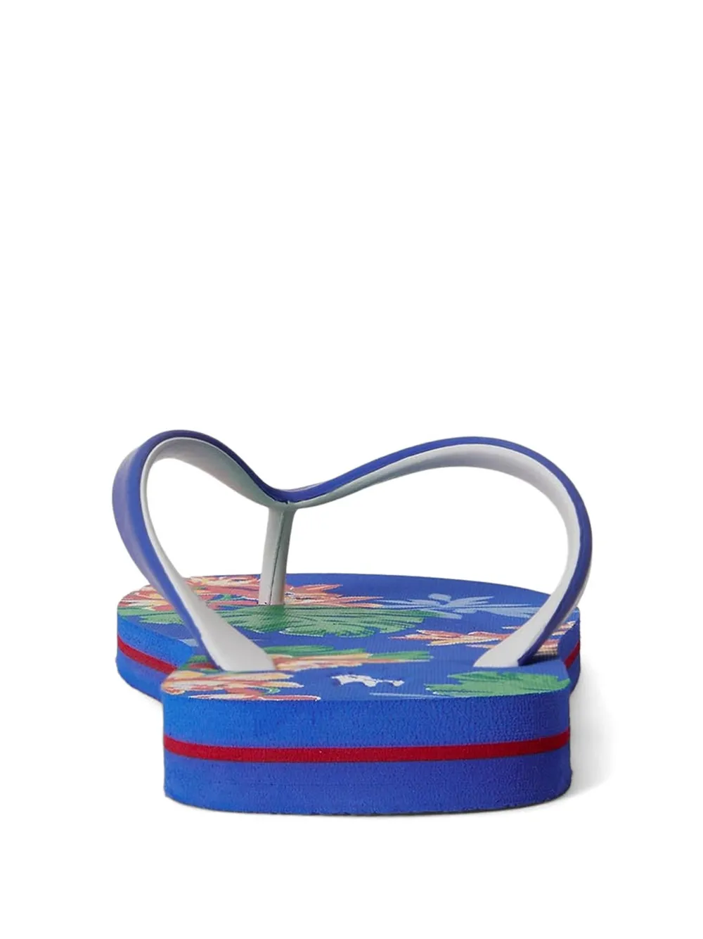 Polo Ralph Lauren floral-print logo-strap flip flops Blauw