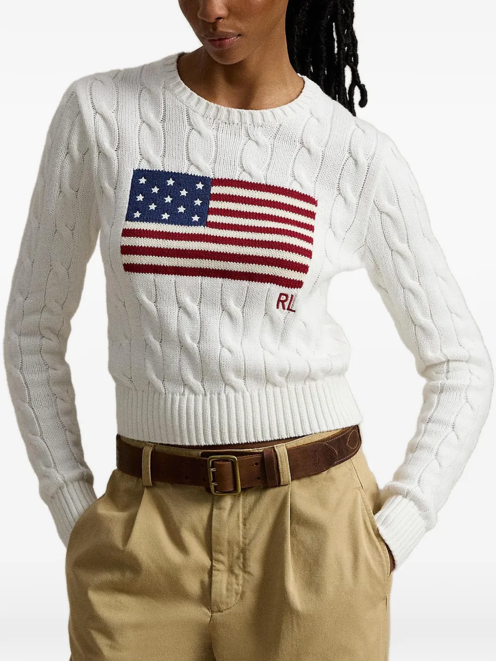 Polo Ralph Lauren Kabelgebreide trui Wit