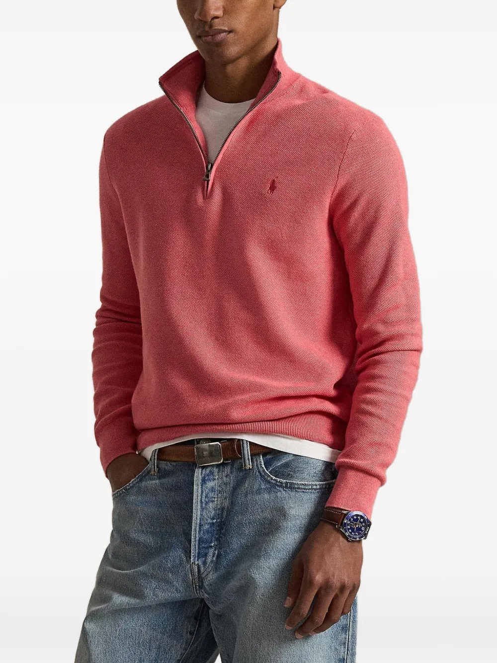 Polo Ralph Lauren Katoenen trui met rits Roze