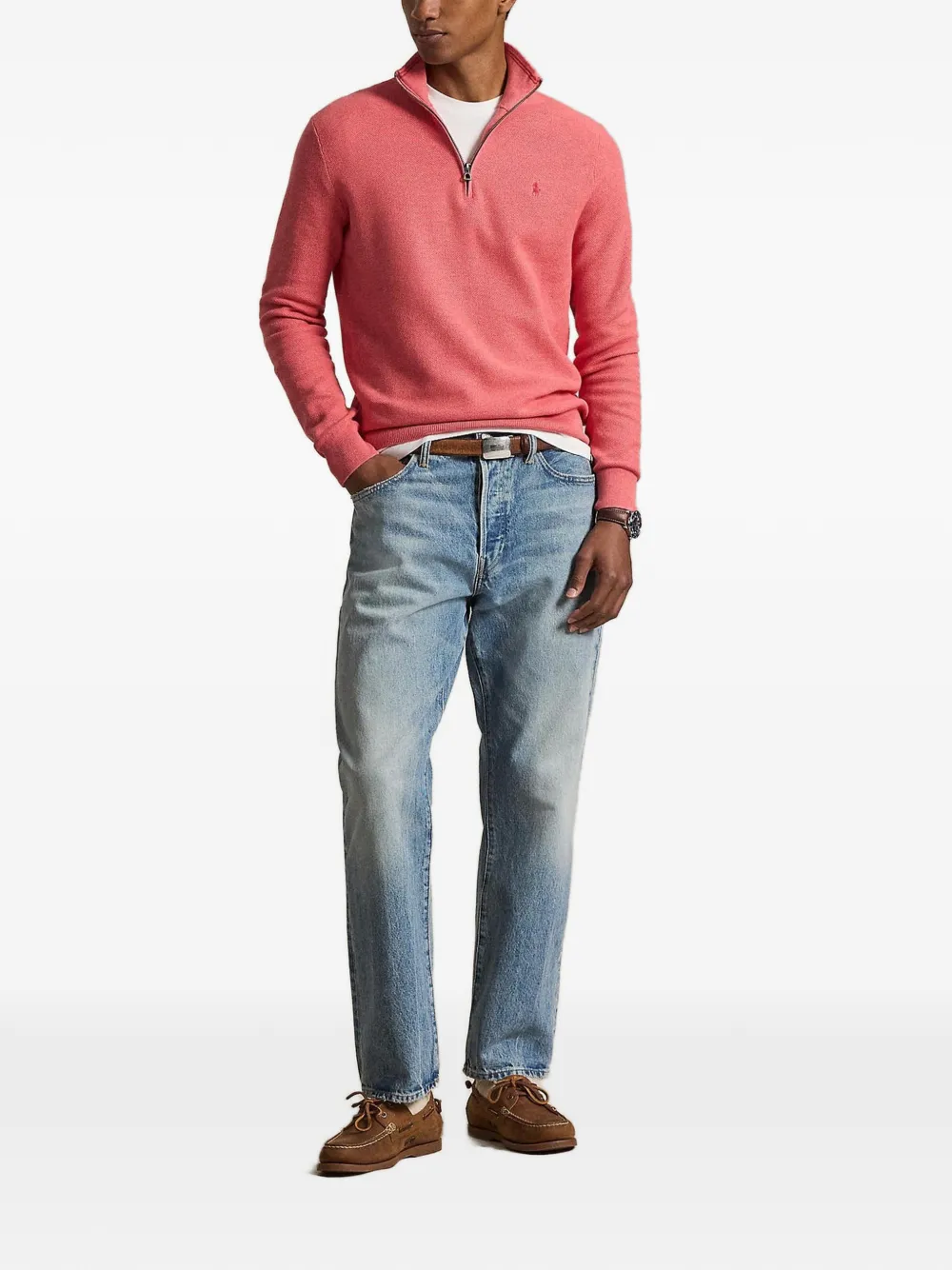 Polo Ralph Lauren Katoenen trui met rits Roze