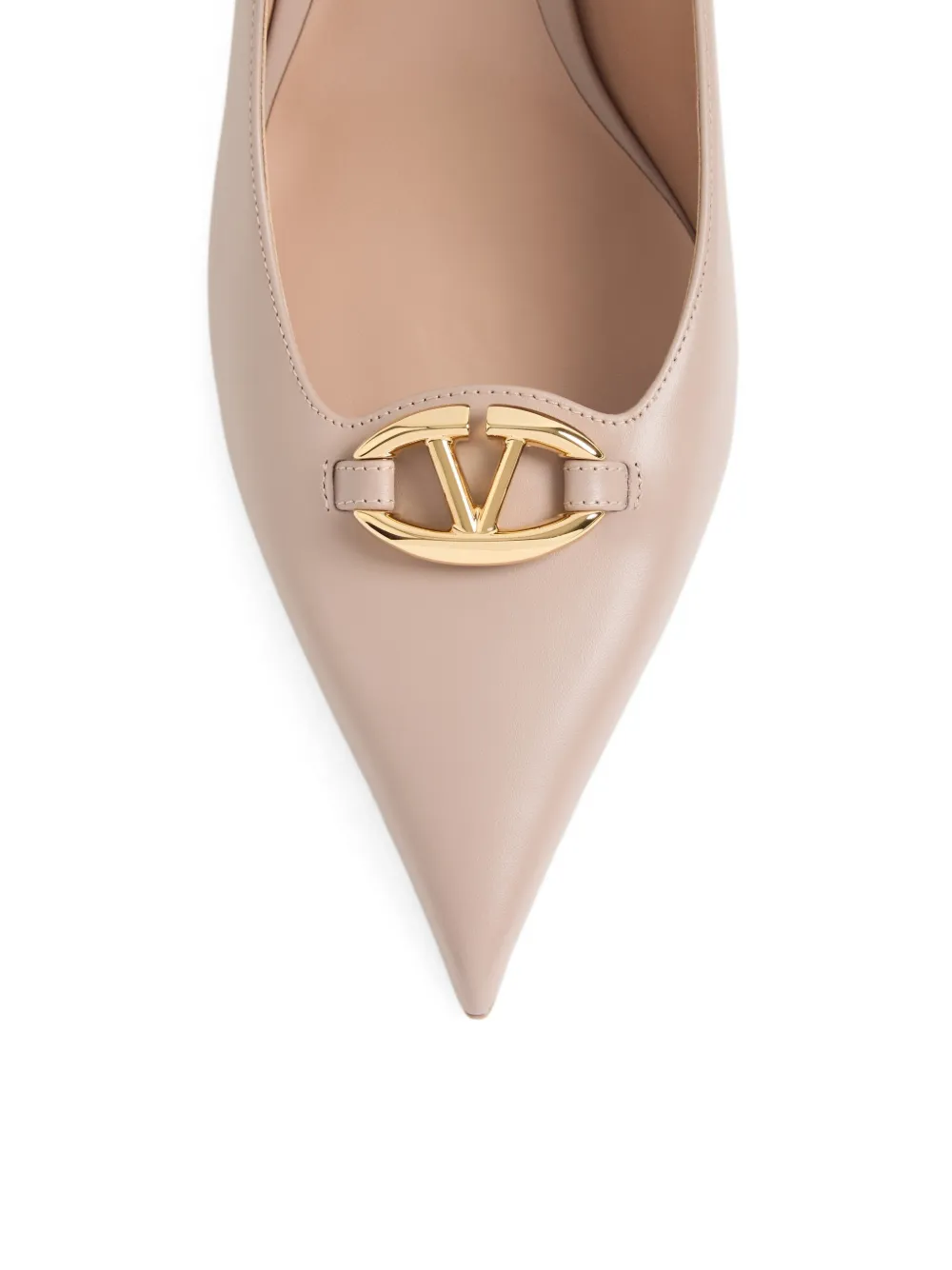 Valentino Garavani VLogo The Bold Edition kalfsleren pumps 60 mm Beige