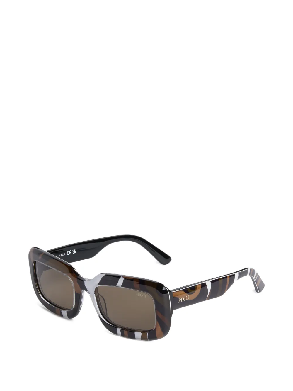  Pucci Gafas De Sol Marfa Con Montura Rectangular - Marrón 
