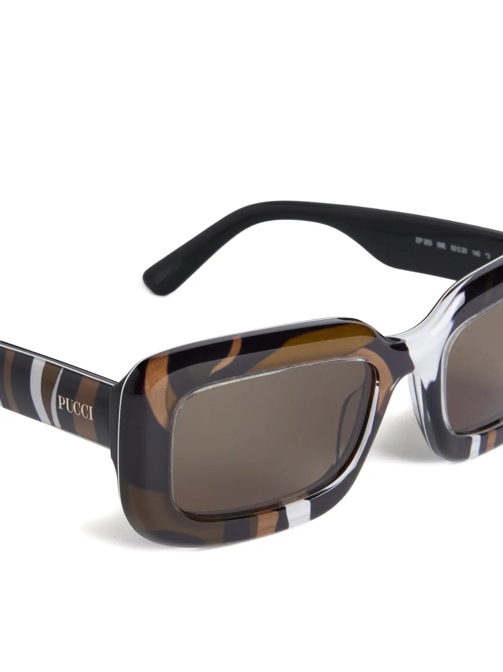  Pucci Gafas De Sol Marfa Con Montura Rectangular - Marrón 