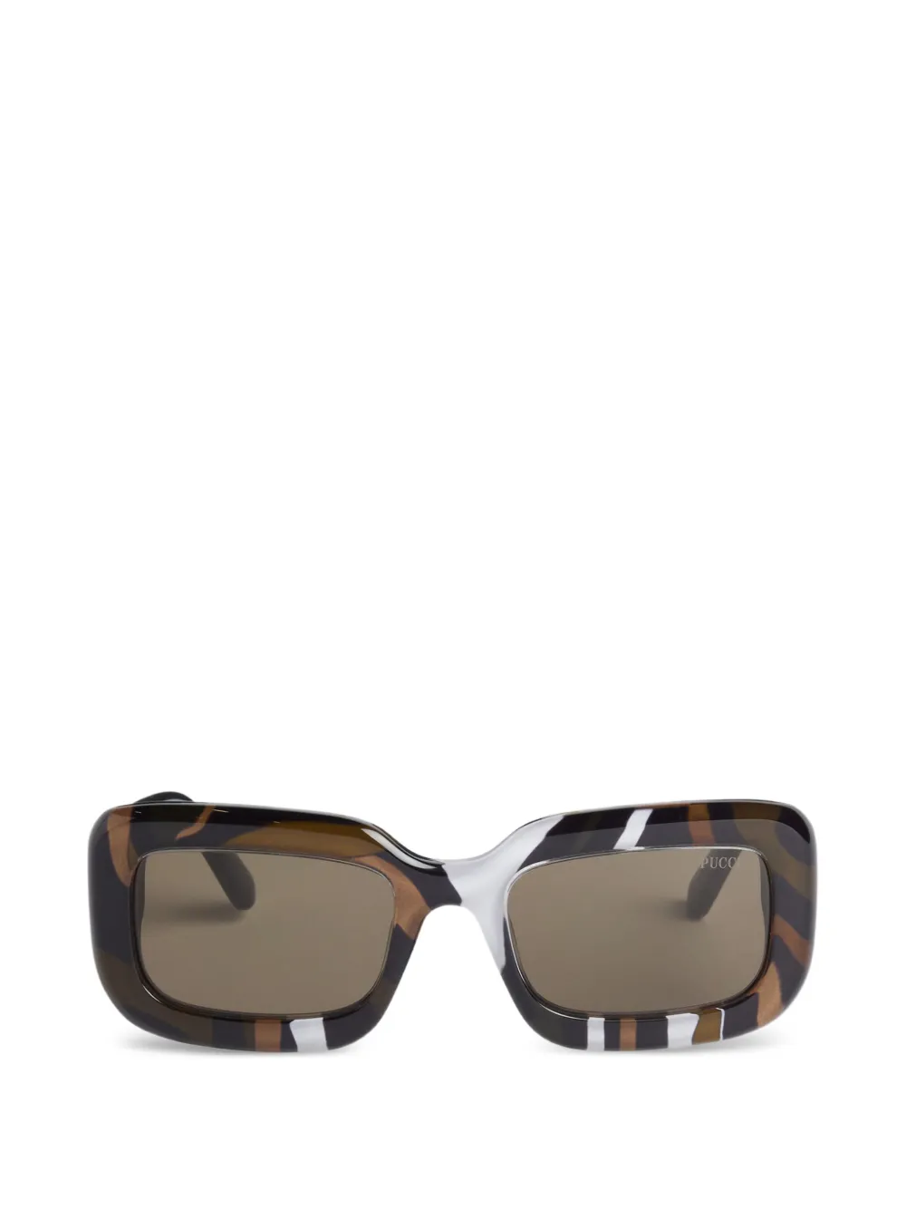 PUCCI Marmo rectangular sunglasses - Marrone