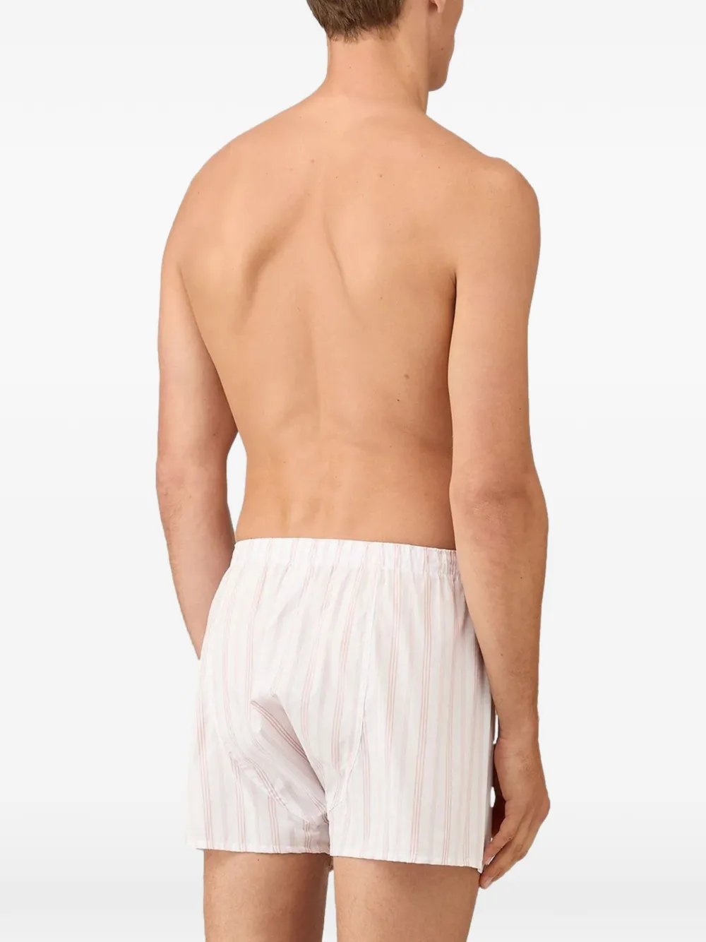 Sunspel Gestreepte boxershorts Wit