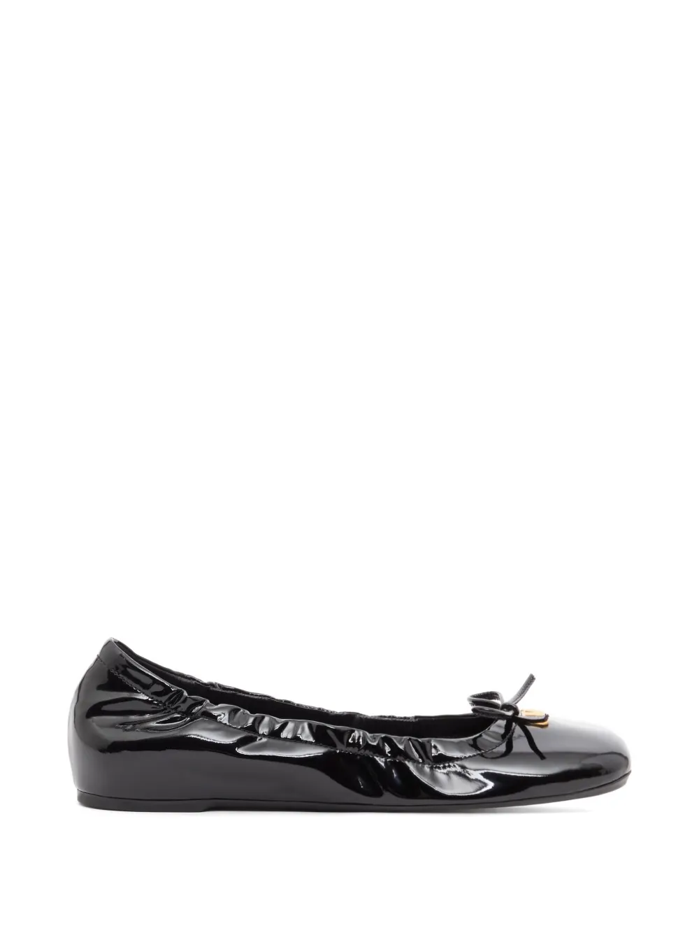 Valentino Garavani VLogoSignature patent-leather ballerinas - Nero