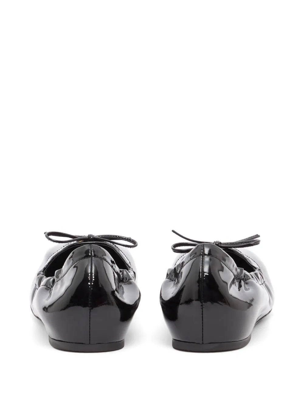 Valentino Garavani Vlogo Signature lakleren ballerina's Zwart
