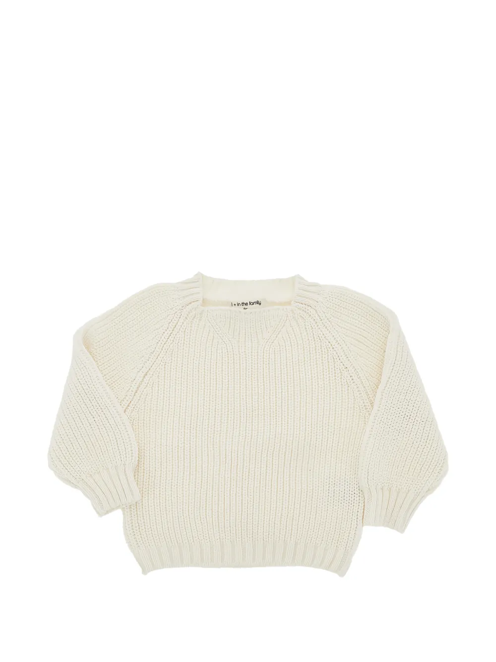 1+ In The Family chunky-knit raglan-sleeve jumper - Toni neutri