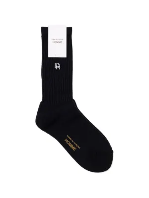 Comme Des Garçons Homme Plus ロゴ 靴下 | ブラック | FARFETCH JP