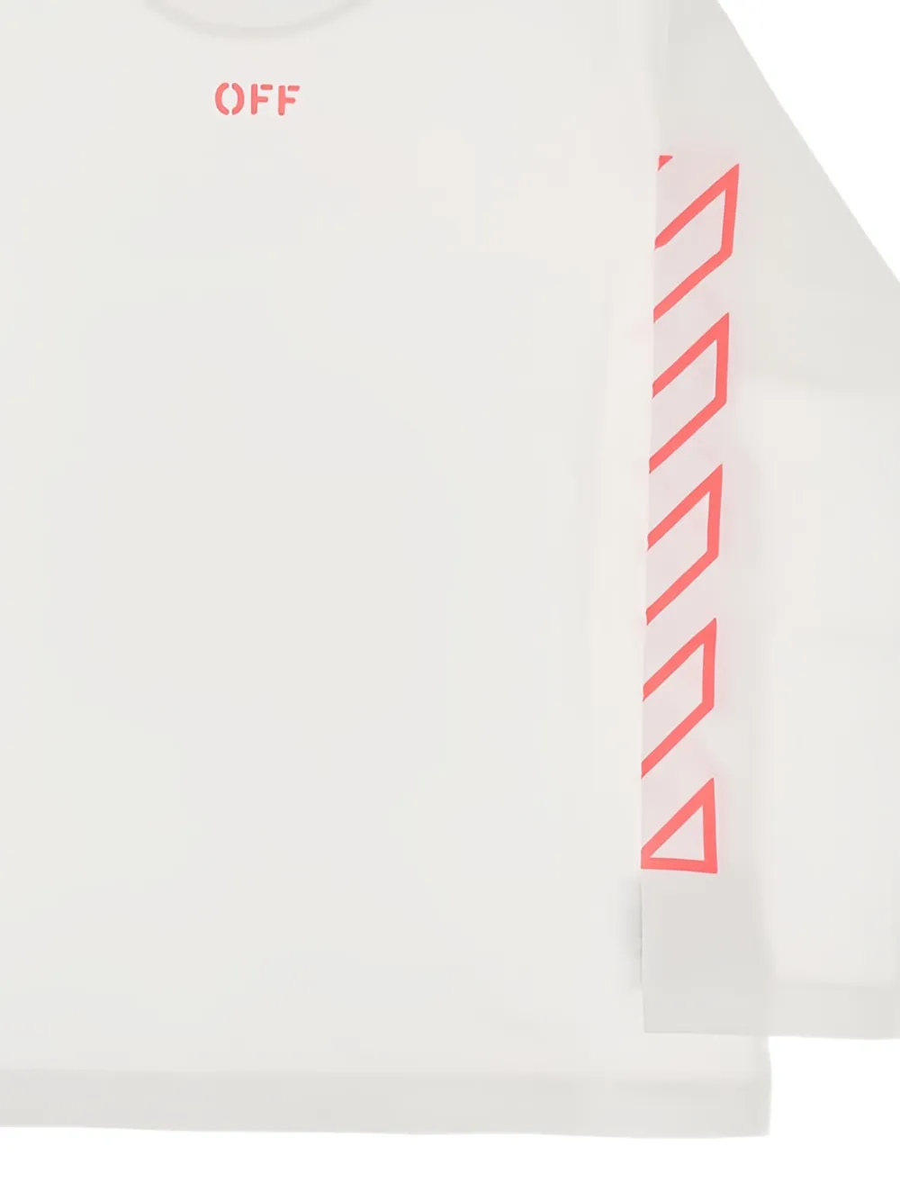 Off-White Kids Diagonals T-shirt met lange mouwen Wit