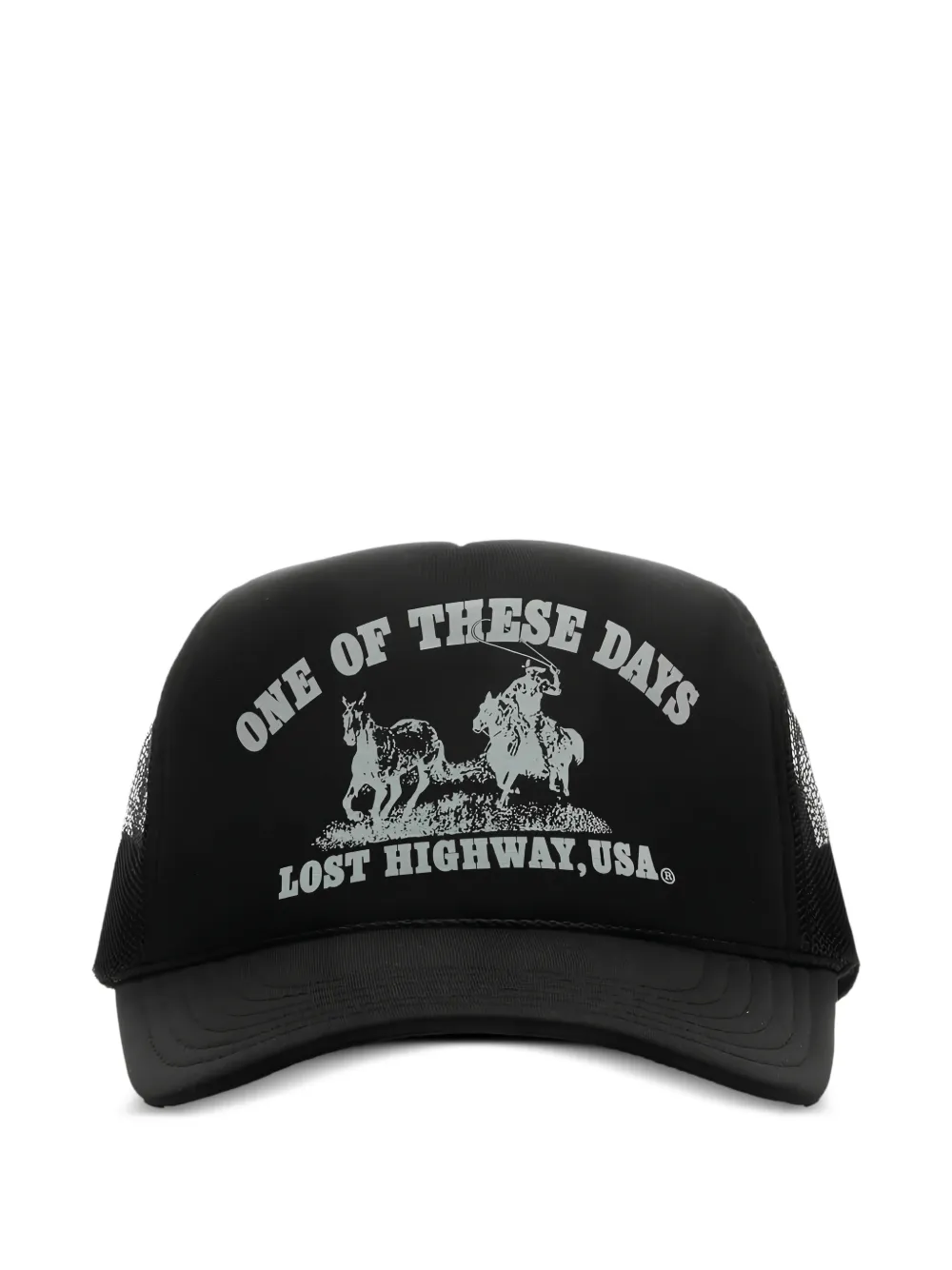 One Of These Days Lost Highway graphic-print trucker hat - Nero