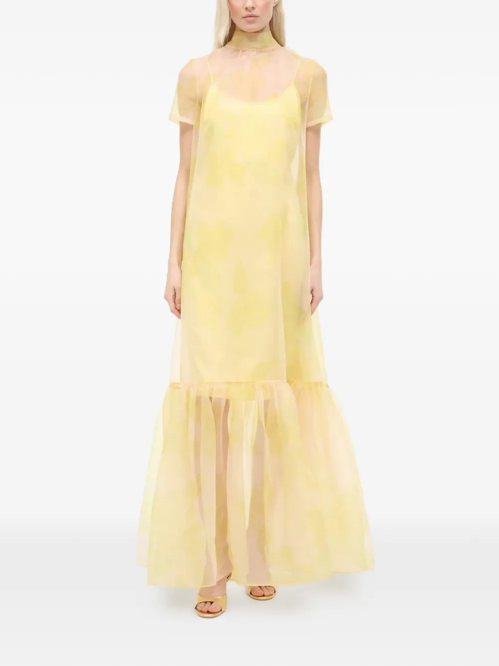 STAUD Calluna maxi-jurk Geel