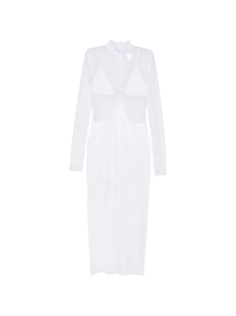 Mazzei Margherita mesh-panelled dress