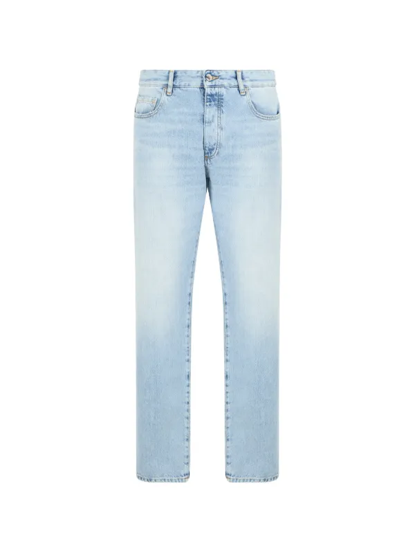 ICON DENIM フェイデッド ストレートジーンズ | ブルー | FARFETCH JP