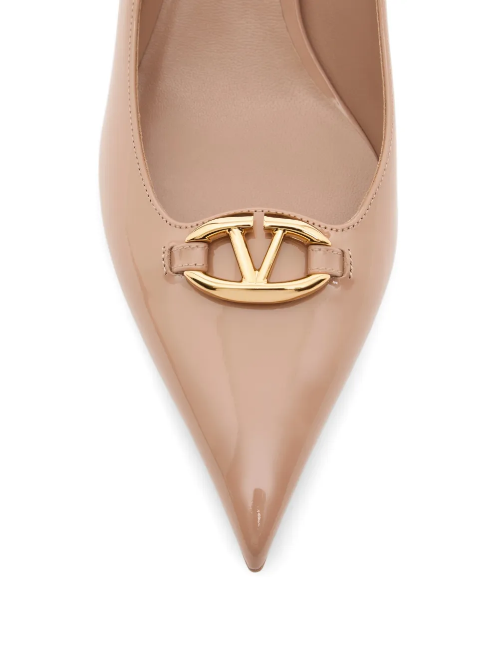 Valentino Garavani VLogo The Bold Edition lakleren pumps 60mm Beige