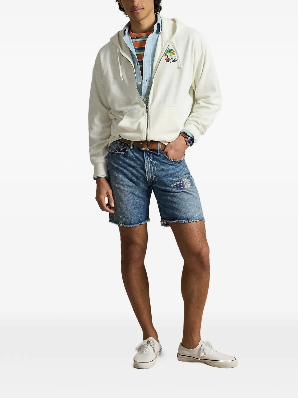 Polo Ralph Lauren Hoodie met geborduurd logo Beige